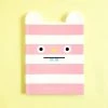 Stationery Ssueim & Cclim: Funny Mouth Notebook (Pink Stripes)