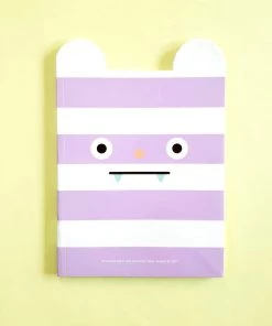 Stationery Ssueim & Cclim: Funny Mouth Notebook (Purple Stripes)