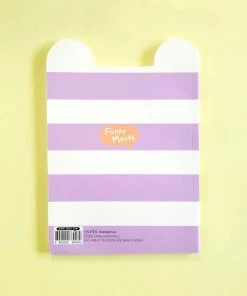 Stationery Ssueim & Cclim: Funny Mouth Notebook (Purple Stripes)