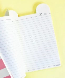 Stationery Ssueim & Cclim: Funny Mouth Notebook (Pink Stripes)