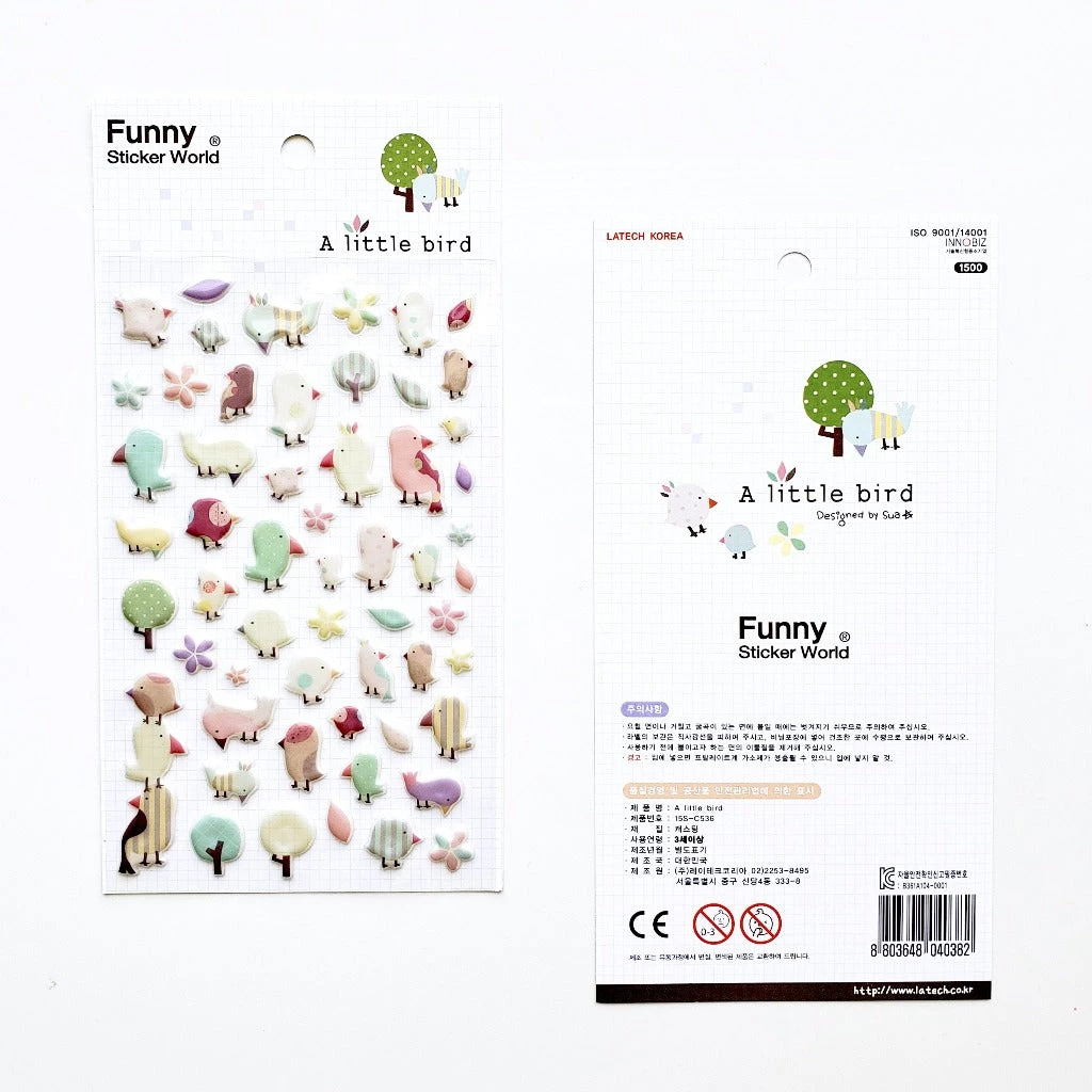 Best deal ✔️ Bcmini Stationery Funny Sticker World: A Little Bird 😍 3 Bcmini Stationery Funny Sticker World: A Little Bird