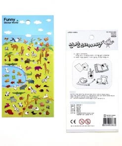 Bcmini Stationery Funny Sticker World: Wild Animals