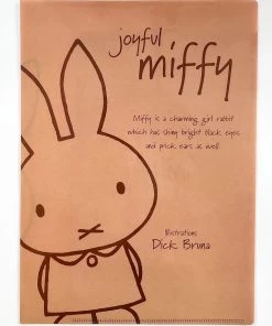 Morning Glory Miffy: 2 Pocket Plastic Folder (Brown) Stationery
