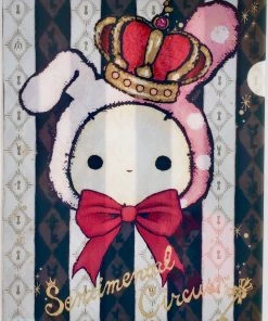San-X Sentimental Circus: Secret Anniversary A4 Plastic File Folder (Crown & Ribbon) Stationery