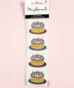Mrs. Grossman's Paper Co Mrs. Grossman's Stickers: Sparkly Birthday Cakes Stationery