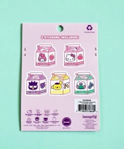 Loungefly X Hello Kitty And Friends Kawaii Sticker Set: Milk Carton Sanrio