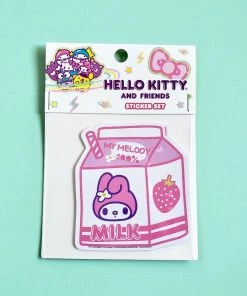 Loungefly X Hello Kitty And Friends Kawaii Sticker Set: Milk Carton Sanrio