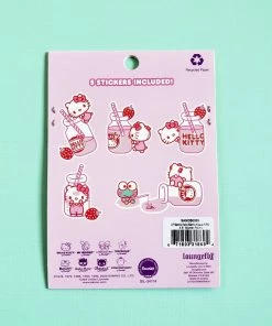 Sanrio Loungefly X Hello Kitty And Friends Kawaii Sticker Set: Strawberry Milk