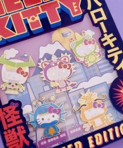 Loungefly X Hello Kitty Limited Edition Kaiju Enamel Pin Set