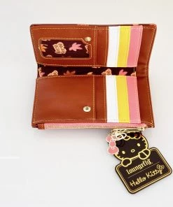 Loungefly X Hello Kitty Pumpkin Spice AOP Flap Wallet Sanrio