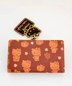 Loungefly X Hello Kitty Pumpkin Spice AOP Flap Wallet Sanrio