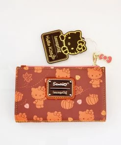 Loungefly X Hello Kitty Pumpkin Spice AOP Flap Wallet Sanrio