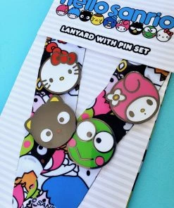 Loungefly X Sanrio Friends AOP Lanyard With 4 Pins