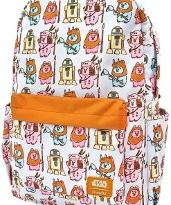 Loungefly X Disney Star Wars Pastel Ewok AOP Nylon Backpack