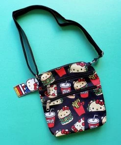 Sanrio Loungefly 𝓁𝑜𝓋𝑒𝓈 Hello Kitty Snacks AOP Nylon Passport Bag