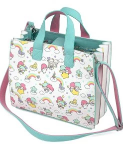 Loungefly X Sanrio: Little Twin Stars Rainbow Cloud AOP Crossbody Bag