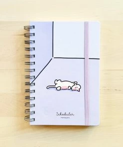 Stationery Morning Glory Hardcover Scheduler With Elastic Band Closure: Light Purple