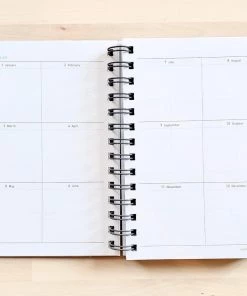 Morning Glory Hardcover Scheduler With Elastic Band Closure: Light Pink