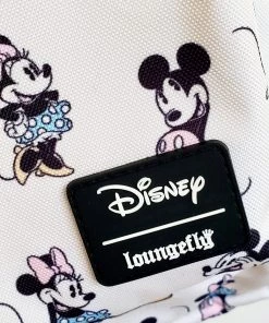 Loungefly X Disney Minnie Mickey AOP Nylon Backpack