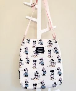 Loungefly X Disney Minnie Mickey AOP Nylon Passport Bag