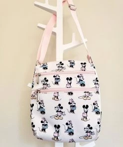 Loungefly X Disney Minnie Mickey AOP Nylon Passport Bag