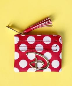 Loungefly X Disney Red & White Polka Dot Logo Coin/Cardholder