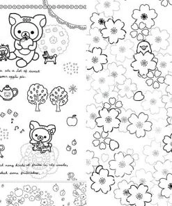New 😍 The Cute Stuff San-X Rilakkuma Adult Coloring Book & Lesson Book 1 (Japanese) 🎁 14 The Cute Stuff San-X Rilakkuma Adult Coloring Book & Lesson Book 1 (Japanese)
