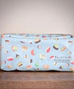 San-X Sumikko Gurashi Zippered Pouch: Sushi Pattern