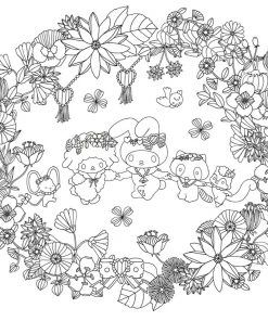 Hot Sale π Sanrio SMILE! Character Adult Coloring Book π― 10 Sanrio SMILE! Character Adult Coloring Book