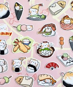 Bcmini Nekoni Stickers: Sushi Cat