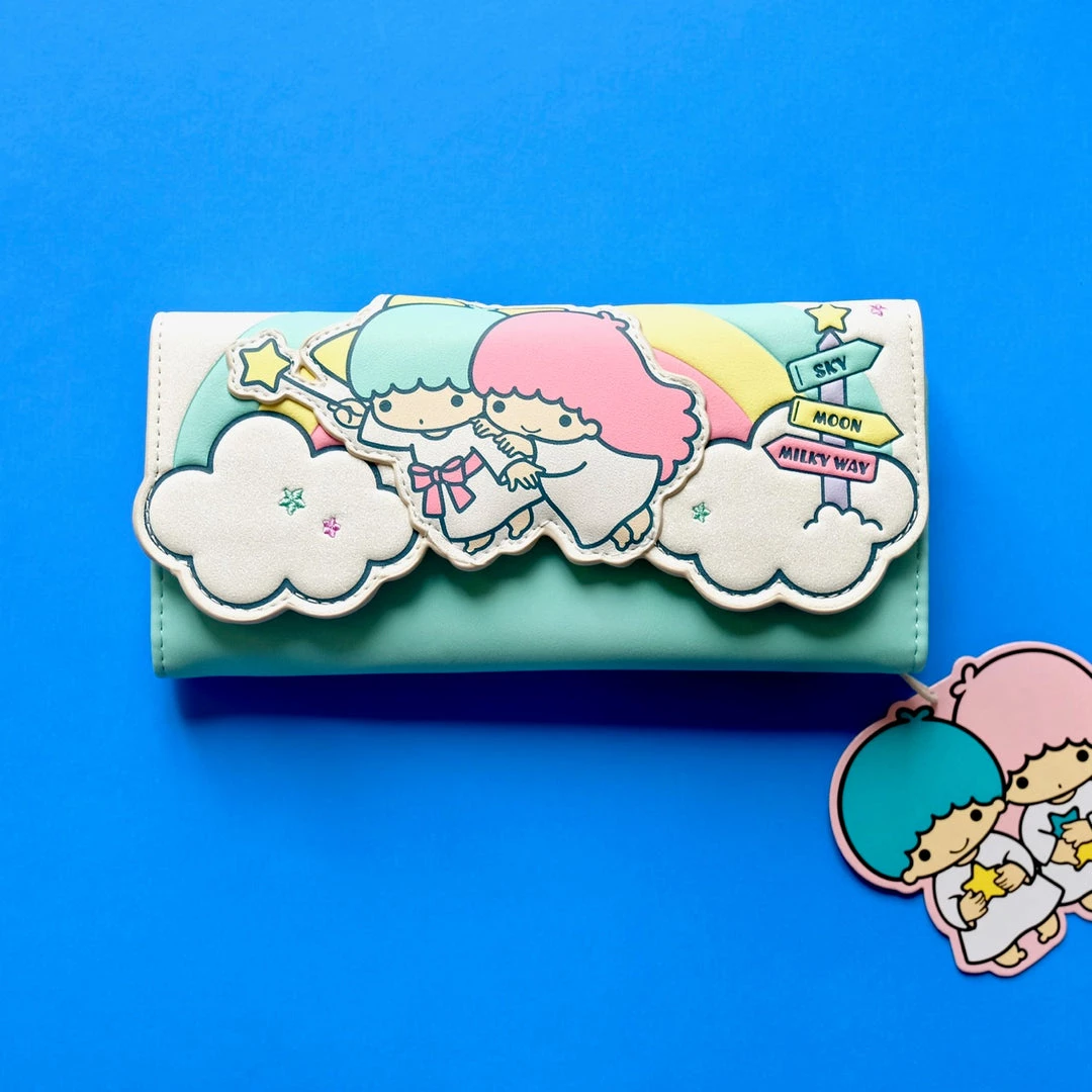 Best Sale ✨ Loungefly X Sanrio Little Twin Stars Rainbow Cloud Trifold Wallet ❤️ 1 Loungefly X Sanrio Little Twin Stars Rainbow Cloud Trifold Wallet