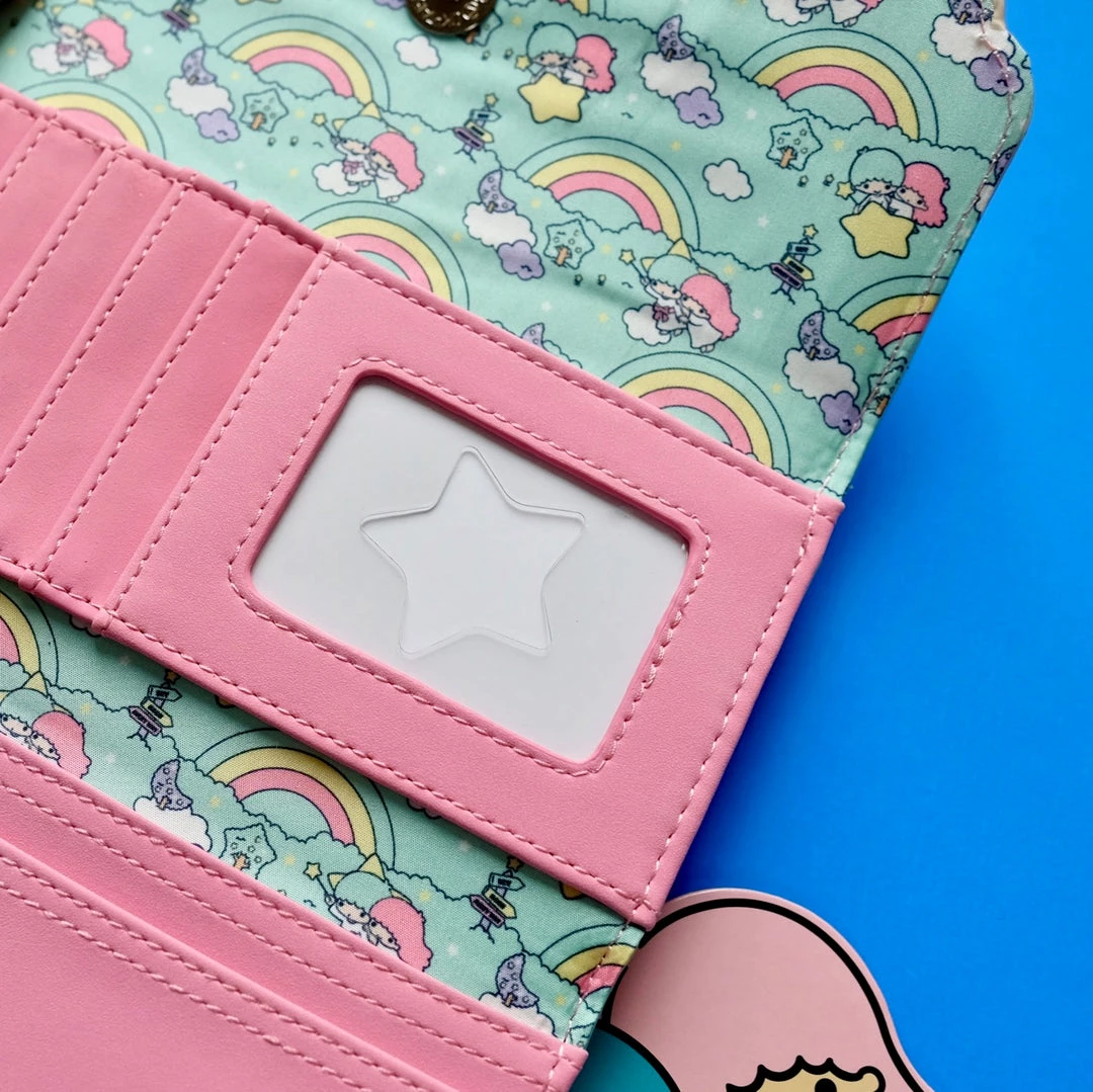 Best Sale ✨ Loungefly X Sanrio Little Twin Stars Rainbow Cloud Trifold Wallet ❤️ 2 Loungefly X Sanrio Little Twin Stars Rainbow Cloud Trifold Wallet