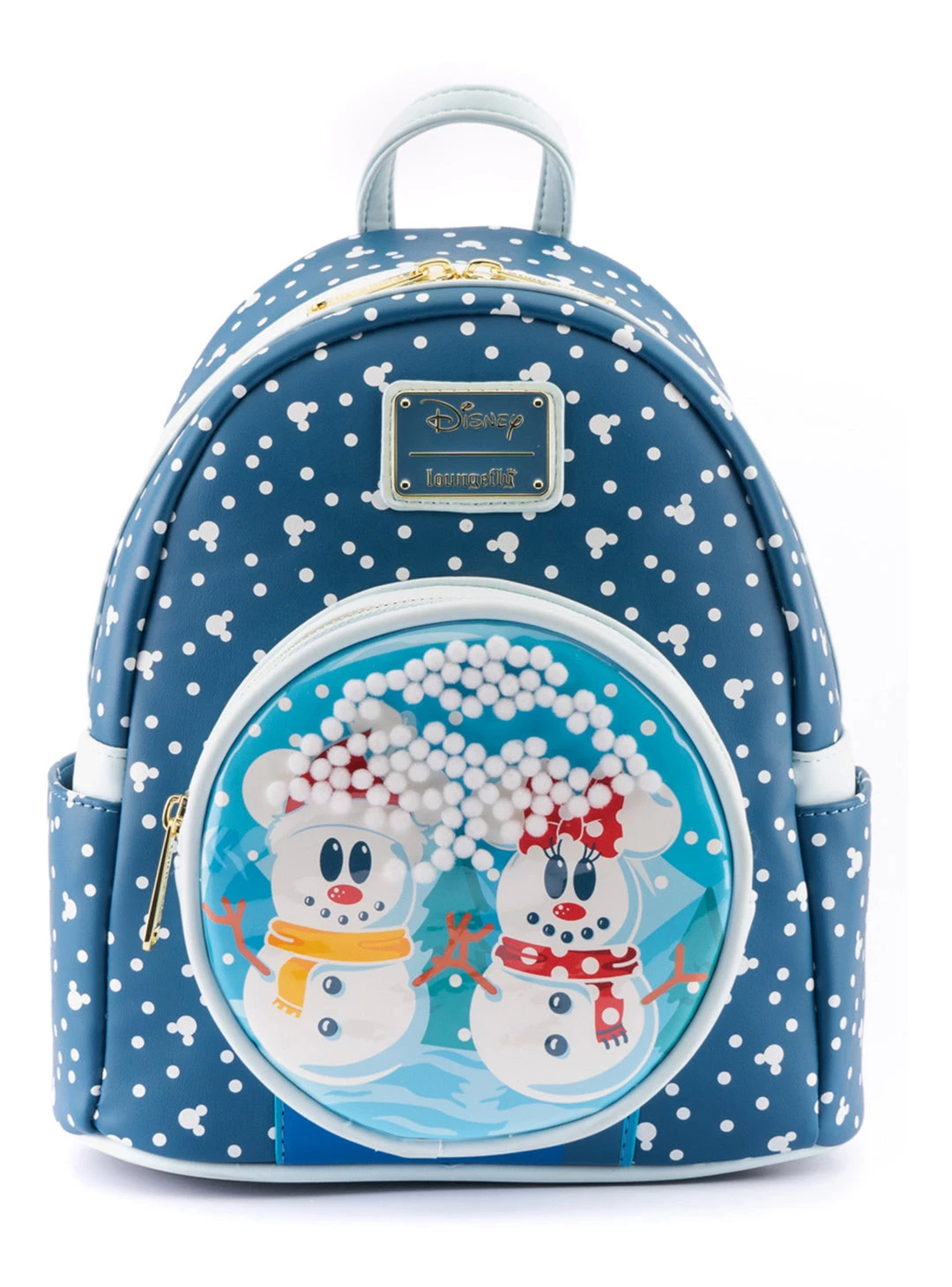 Outlet ๐ Loungefly X Disney: Snowman Mickey And Minnie Mouse Snow Globe Mini ๐ Backpack โค๏ธ 1 Loungefly X Disney: Snowman Mickey And Minnie Mouse Snow Globe Mini Backpack