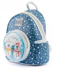 Outlet ๐ Loungefly X Disney: Snowman Mickey And Minnie Mouse Snow Globe Mini ๐ Backpack โค๏ธ 6 Loungefly X Disney: Snowman Mickey And Minnie Mouse Snow Globe Mini Backpack
