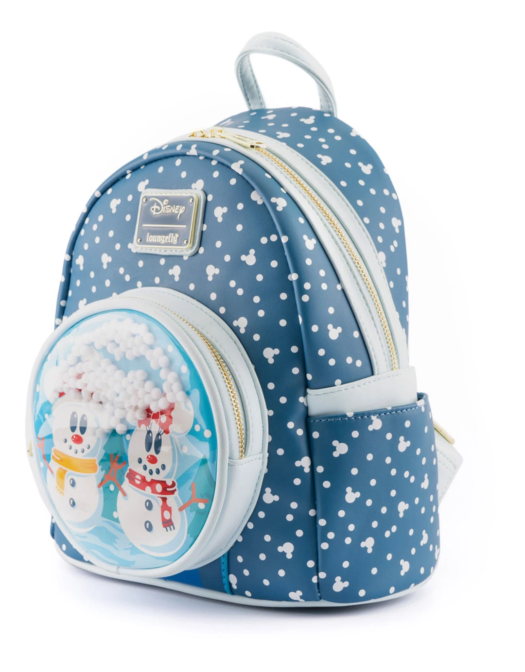 Outlet ๐ Loungefly X Disney: Snowman Mickey And Minnie Mouse Snow Globe Mini ๐ Backpack โค๏ธ 3 Loungefly X Disney: Snowman Mickey And Minnie Mouse Snow Globe Mini Backpack