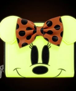 Loungefly X Disney: Minnie Mouse Ghost Glow In The Dark Zip Around Wallet
