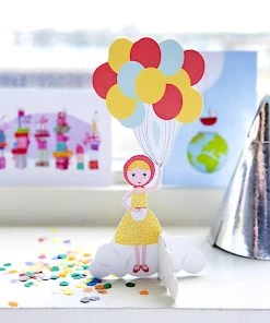 Stationery Studio ROOF: PopOut Card (Balloon Girl)
