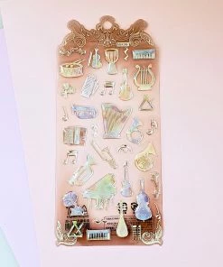 Bcmini Nekoni Stickers: Crystal Gel Musical Instruments