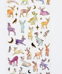 Bcmini Nekoni Stickers: Crystal Gel Deer Forest