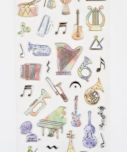 Bcmini Nekoni Stickers: Crystal Gel Musical Instruments