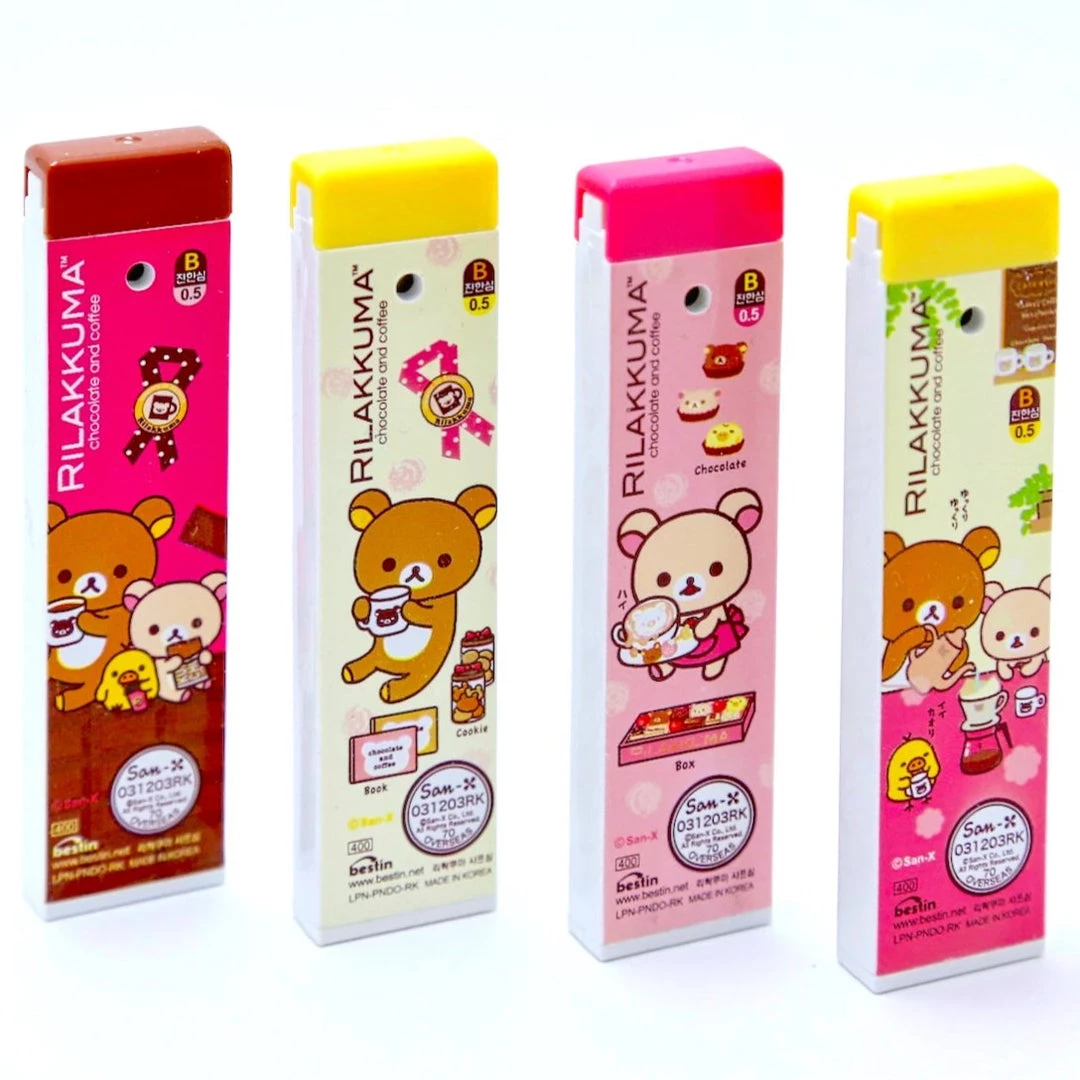 Wholesale ❤️ San-X Rilakkuma: Mechanical Pencil Lead 0.5mm B (Set Of 4) Stationery ✨ 1 San-X Rilakkuma: Mechanical Pencil Lead 0.5mm B (Set Of 4) Stationery