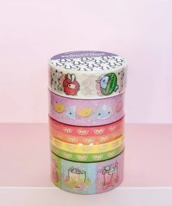 SumLilThings Stationery Splash Of Fruits Washi Tapes Gold Foil - Set Of 7