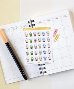 SumLilThings Boba Drinks Planner Sticker Sheet
